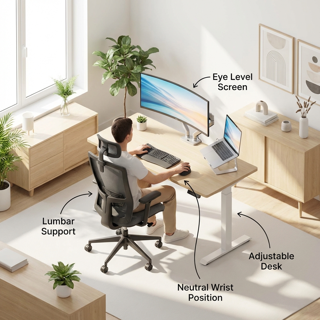 Ergonomic Home Office on a Budget: Your Back Will Thank You